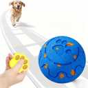 Interactive Dog Ball, Moving, Bouncing and Rotating, Silent Foam Material, IP54 Waterproof Rating, Smart Active Rolling, Stimulation Toys for Medium and to Keep Them Busy (Blue Remote control)