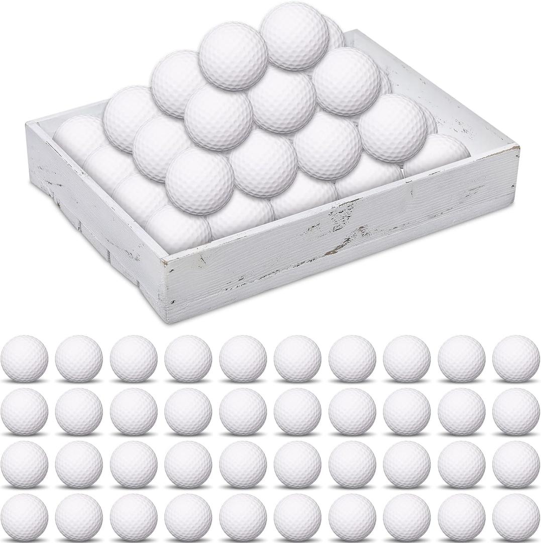 Yilloog 120 Pack Foam Golf Practice Balls Bulk, Soft Foam Balls for Golf Practice, Realistic Feel and Limited Flight Training for Indoor or Outdoor Party (White)