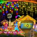 Color Changing Christmas Lights, 11 Modes 49FT 480 LED Ice Lights for Outside with 90 Drops, Timer Memory Waterproof Warm White to Multicolor Ice String Lights for Christmas Eaves Party Decorations