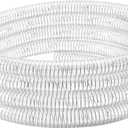 Wire Reinforced Hose 1" id - 10ft Clear High Pressure Suction Line Plastic Vinyl Tubing with Spiral Steel Wire, Drain Water Fuel Powder