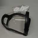 ascavs Full Face Shield for Yard Work & Woodworking, Wide View Clear Visor with Anti-Fog Coating, Breathable Bottom Design, Adjustable Headband (Upgraded Black)