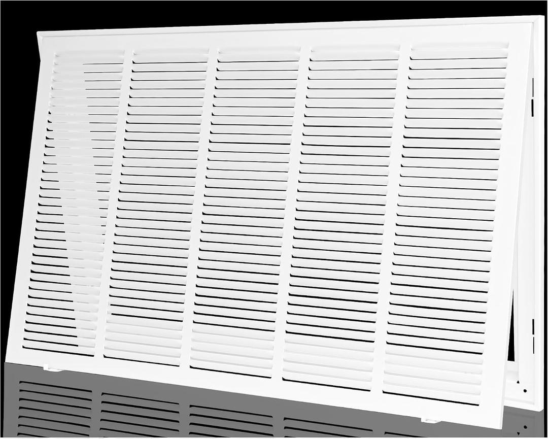 Return Air Filter Grille 30x18,Air Return Vent Cover Grill for 30"W x 18"H Duct Opening,Steel HVAC Vent Covers for Wall and Ceiling,Holds 1" Thick AC Filter, For 30''W18''H-Duct Opening