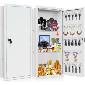 29.53" Tall White Wall Safes Between 16" Studs | 33% Larger Capacity & Lock