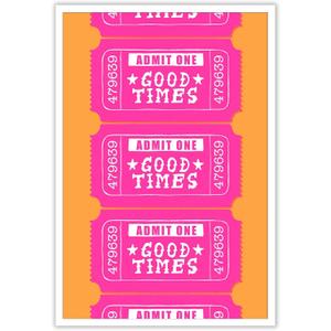 Liyark Trendy Good Times Aesthetic Poster Funky Maximalist orange and pink canvas wall art Trendy Retro Canvas Wall Art College Apartment prints painting Vintage Bar Cart Wall Decor 16x24in Unframed (16L" x 24W")