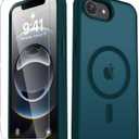 YENAPOON for iPhone 17e Case, iPhone 16e Case, Matte Magnetic Phone Cover [with 1 Screen Protector] [Support for MagSafe] [Shockproof Military Grade Protection] Translucent Frosted Back, Blue