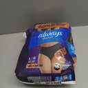 Always Discreet Boutique Incontinence and Postpartum Underwear for Women, Maximum Protection, Large, Black, 18 Count