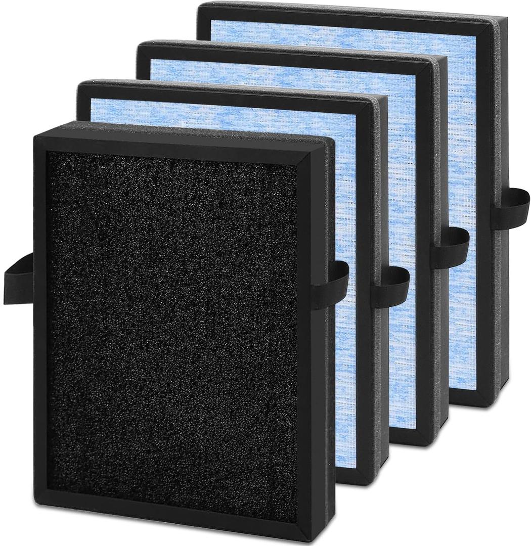 MK04 Air Filter Replacement Compatible With Aroeve MK04 MG04-JH Air Filter Replacement For Pet Dander,4 Pack Replacement Filter For Bedroom And Office, Compared to Part #MK04LX