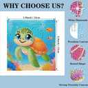 GQYCZZ Animal Diamond Painting Kits for Kids/Beginners, Diamond Art Gem by Number Kits Arts and Crafts for Kids, Mosaic Kits DIY Full Drill Painting Kit for Home Wall Decor 6 Pieces 6" X 6"