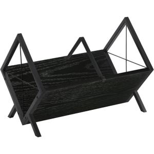 YINMIT Vinyl Record Holder - 80-100 LP Vinyl Record Storage Rack, Quick Assembly Display, Retro Style Organizer for Magazine, Book, Files, Albums (Black, 1 Tier)