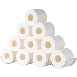 Wall Toilet Paper Holder for Extra 10 Rolls, Iron Wall Mount Toilet Roll Holder, Cloud Floating Toilet Paper Storage Rack, Metal Paper Roll Towel Holder Bathroom Decor Tissue Holder Shelf