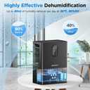 Dehumidifier, 106 OZ Water Tank (1000 sq.ft) Dehumidifiers for Home, Quiet Dehumidifier for Bathroom Bedroom Basement RV with Timer Setting, Auto Shut Off, 7 Colors LED Light, Sleep Modes, Black