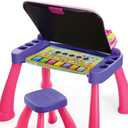 VTech Touch and Learn Activity Desk Deluxe, Pink, 26.3" X 21.8" X 20.5"