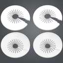 4 Pcs PP Plastic Wall Flange Pipe Cover 30mm-55mm Escutcheon Water Drain Line Cover for Water Tube Wall Decoration (White)