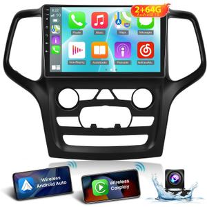 [2G+64G] Car Radio for Jeep Grand Cherokee 2014-2020, Android 13 Touch Screen Stereo, Carplay/Android Auto/EQ Audio/SWC/Bluetooth +AHD Backup Camera