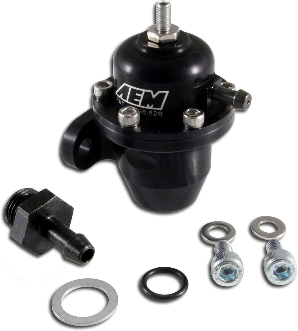 AEM 25-300BK Black High Volume Adjustable Fuel Pressure Regulator