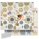 Mloong Baby Play Mat for Floor, 59x71x0.4inch Playmat for Baby with Carry Bag, Foldable Play Mat, Kids Foam Play Mat, Waterproof Carlwing Mat for Baby, Large Infant Playmat, Indoor&Outdoor Playing Mat