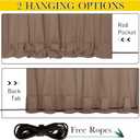 NICETOWN 2 Panels Weighted Blackout Curtains for Patio Waterproof, Grommet & Back Tab on Top & Bottom Windproof Blackout Outdoor Curtains for Porch with Bouns Rope for Fixed, Tan, W84 x L84