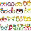 Honoson 32 Pcs Mexican Fiesta Party Decorations Paper Eyeglasses Taco Cactus Pinata Cinco De Mayo Costume Photo Booth Props Supplies for Taco Twosday Birthday Let's Fiesta Favor