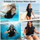 American Trends Women's Short Sleeve Rash Guard One Piece Swimsuit UPF 50+ Zip Front Athletic Surfing Bathing Suit Modest (Pink, M)