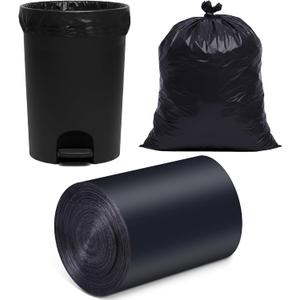 O2frepak 13 Gallon Multipurpose Tear-Resistant Trash Bags,Heavy Duty,Tastless and Black Garbage Bags (100 Count,60x80cm)