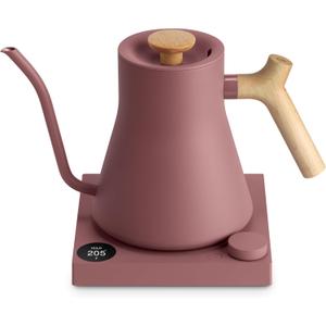 Fellow Stagg EKG Pro Electric Gooseneck Kettle - Pour-Over Coffee and Tea Pot, Stainless Steel, Quick Heating, Desert Rose with Maple Wood Handle, 0.9 Liter