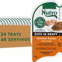 Nutro Perfect Portions Wet Cat Food Cuts in Gravy Chicken Recipe, 2.64 oz Twin-Pack Trays (24 Count, Pack of 1)