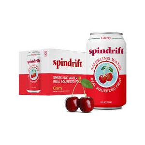 Spindrift Cherry Sparkling Water Cans 24 Packs. Best By 11/17/26 