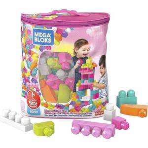 Mega Brands - First Builders: Big Build Pink Bag, 80 Pieces