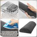 Wesiti Recliner Foot Pillow Cushion High Resilience Sherpa Memory Foam Bolster Sleeping Rest Multipurpose Half Roll Leg Pillow Suitable for Bed Chair Sofa Headrest Back Lumbar Leg Support(Dark Gray)