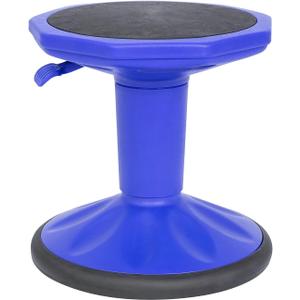 Flash Furniture Carter Adjustable Height Active Learning Stool for Classrooms, Backless Wobble Stool with 360-Degree Swivel, 14" - 18" H, Blue