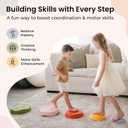 Tiny Land Stepping Stones for Kids, 5pcs Non-Slip Toddler Stepping Stones, Sensory Stepping Stones for Promoting Toddler's Balance & Coordination Skills, Stepping Stones for Toddlers 3-5