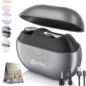 Electric Nail Clippers for Seniors, 3 in 1 Automatic Toe Nail Clippers for Thick Toenails Seniors, Smart 3 Speed Toenail Clippers with Led Light, Perfect for People with Reduced Mobility (Black)