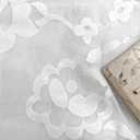 Jubilantex White Floral Lace Sheer Curtains with Decorative Scalloped Edge95 Inches Long for Bedroom Living Room Girl's Room,Set of 2 Panels,52" W