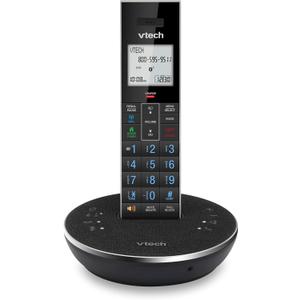 VTech LS6381 DECT 6.0 Cordless Phone with Bluetooth Speaker, Echo Cancellation, Noise Reduction, Music Streaming, Landline Phone with Answering Machine Easy to Read Smart Call Blocker
