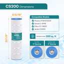 CS200 Pool Filter Replaces Jandy CS200, PJANCS200, Ultral-B9, R0462400, Unicel C-8418, Filbur FC-0823, Aladdin 35002, 200 Sq.ft Filter Cartridge 1 Pack | Easy-Rinse Design,10+ Cleaning Cycles,High-density filter captures 99%dirt