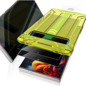 Fotbor for Samsung Galaxy S24 Ultra 28 Privacy Screen Protector with [3s Installation Frame], Case Friendly 9H+ Tempered Glass 2Pack (Black-DustFree Case)