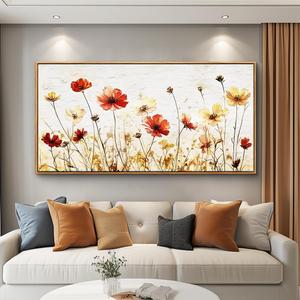 ERQINHUA Large Framed Canvas Wall Art For Living Room Wall Decoration For Bedroom Abstract Flower Painting Wood Frame Dining Room Decor Artwork Prints Modern Room Home Decor Ready To Hang 20"X40"