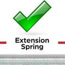 8 x Prime-Line SP 9656 Extension Spring, Spring Steel Construction, Nickel-Plated Finish, 0.015 GA x 1/8 In. x 1-1/2 In., Closed Single Loop (2 Pack)