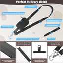 Clip and Go Strap for Phone With Wallet Crossbody (Detachable RFID Blocking Wallet) - Adjustable Phone Strap w/Soft Silicone Pad, Universal Phone Lanyard with 360 Rotatable Tether Tabs for All Phones (1-black)