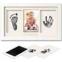 Inkless Hand and Footprint Kit, Boy, Girl, Newborn Keepsake - No Mess Ink Pad for Baby Handprint, Clean Touch Paw Print Kit for Dog, Baby Shower Gifts for New Mom First Mother's Day (Alpine White)