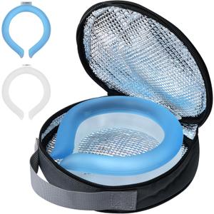 Cool Bag Neck Cooler Bag Mixed Colors (White+Blue)