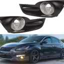 munirater Clear Fog Lights Lamps Kit Switch & Harness Replacement for Altima 2013-2015 Used at Night, Dense Fog, Heavy Rain and Snow