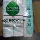 Seventh Generation Toilet Paper White Bathroom Tissue 2-ply 100% Recycled Paper without Chlorine Bleach 24 count, Pack of 2