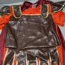 LMYOVE Kids Warrior Costume, Halloween Boys Roman Soldier Gladiator Viking Medieval Historical Role Playing Party (8-9Y, Brown)