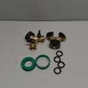 Biswing 2 Pack Garden Hose Splitter 2 Way, Heavy Duty Brass Connector Tap Splitter, Y Splitter 2 Valves with 4 Extra Rubber Washers