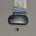 TECKNET Bluetooth Wireless Mouse, BT5.0/3.0 & 2.4GHz Rechargeable Computer Mouse, Silent Mice,4000DPI Portable USB Mice for Laptop, MacBook Pro/Air,iPad(Silver)