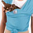Dog Sling Carrier for Small Dogs - Anti-Anxiety Cat Sling, Puppy Pouch - Pet Sling in Gray Black Blue Green Pink Yellow (Blue, Standard)