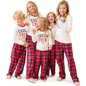 The Children's Place Baby and Kids, Sibling Matching, Christmas Pajama Sets, Fleece (3T, Cousin Crew 2023)