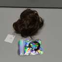 Claw Clip Messy Bun Hair Piece 100% Real Human Hair Buns Curly Chignon Hair Bun Extensions Wavy Tousled Updo Hair Buns Claw Clip Ponytail Hairpieces for Women(Dark Brown with Light Golden Brown)