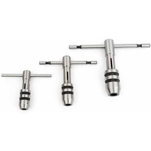 BIG HORN 19281 - T-Handle Tap Wrench Solid Jaw (3 Piece)